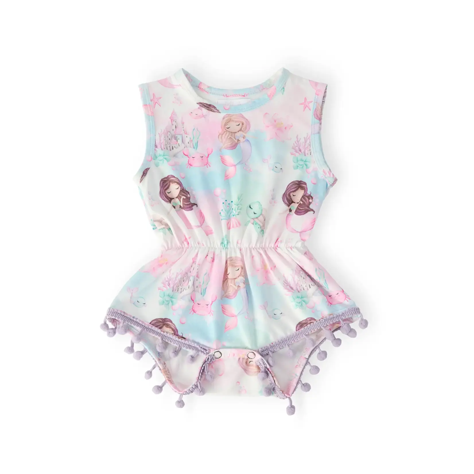 Mila & Rose Mila & Rose Mermaid Fairytale Pom Pom Romper
