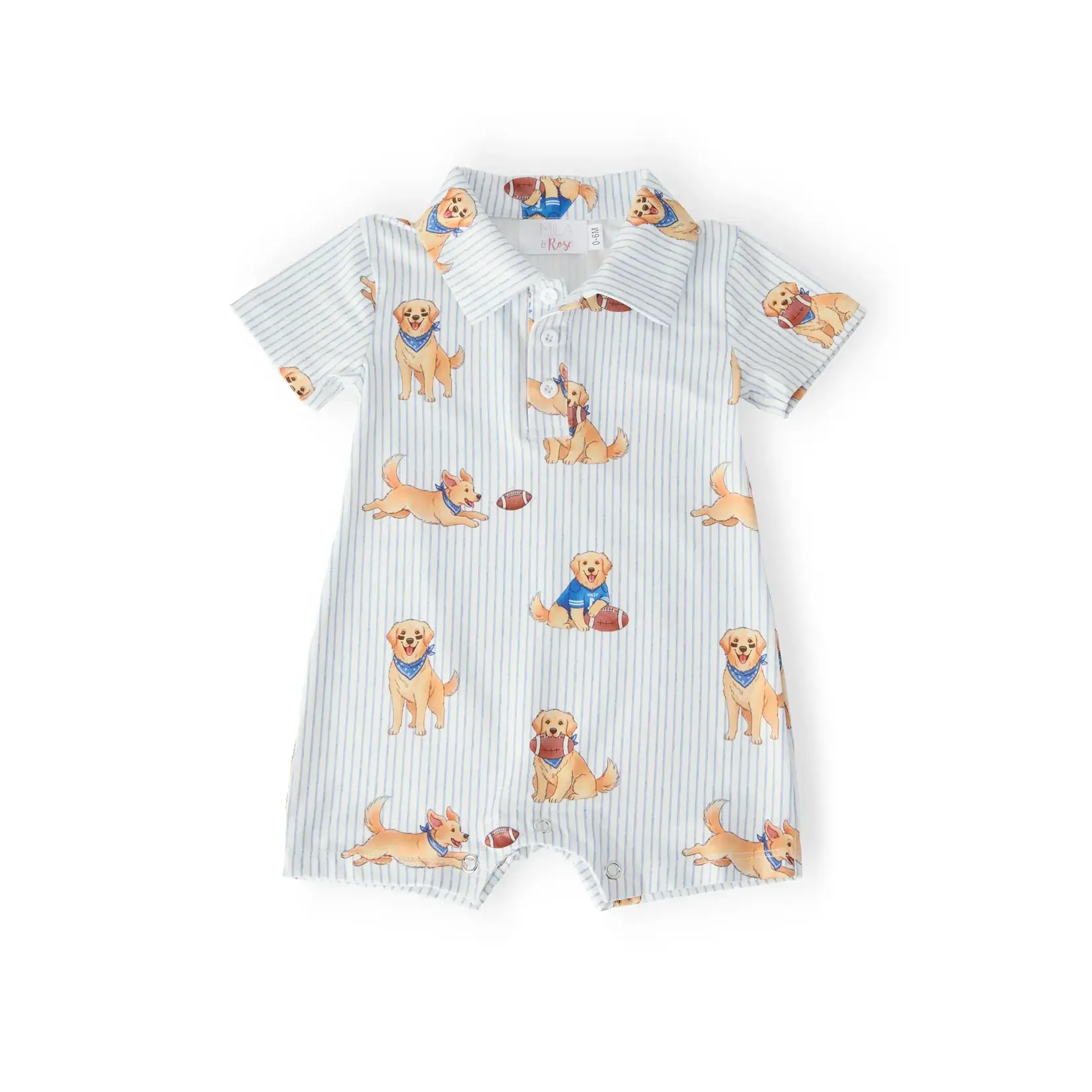 Mila & Rose Mila & Rose Quarter-Bark Polo Shorty One-Piece