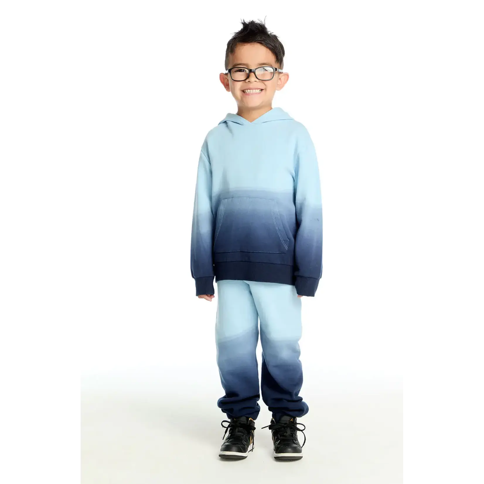 Chaser Chaser Ombre Malibu Blue L/S Hoodie