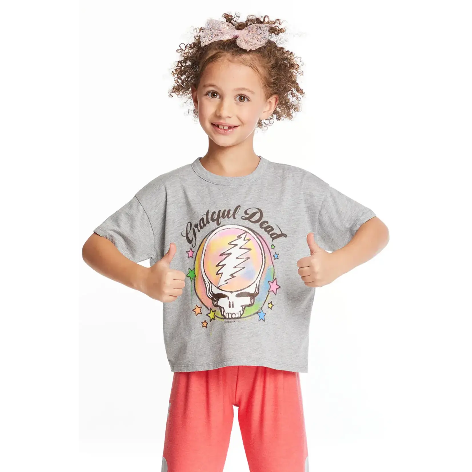 Chaser Chaser Heather Gray Airbrushed Grateful Dead Vintage Jersey Isla Tee