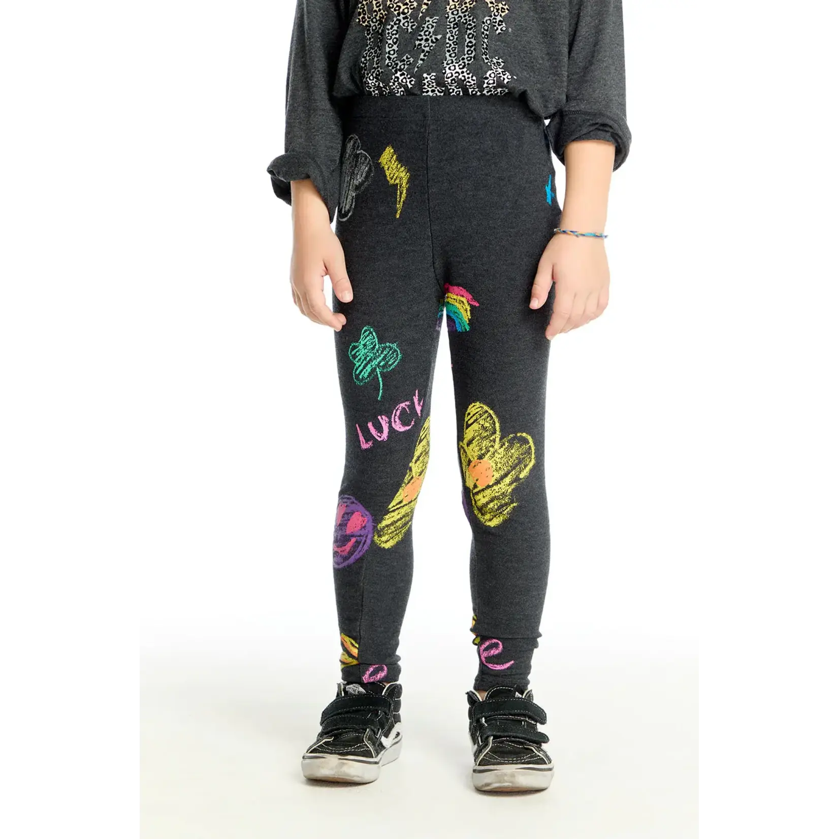 Chaser Chaser Black All over Doodles Pants