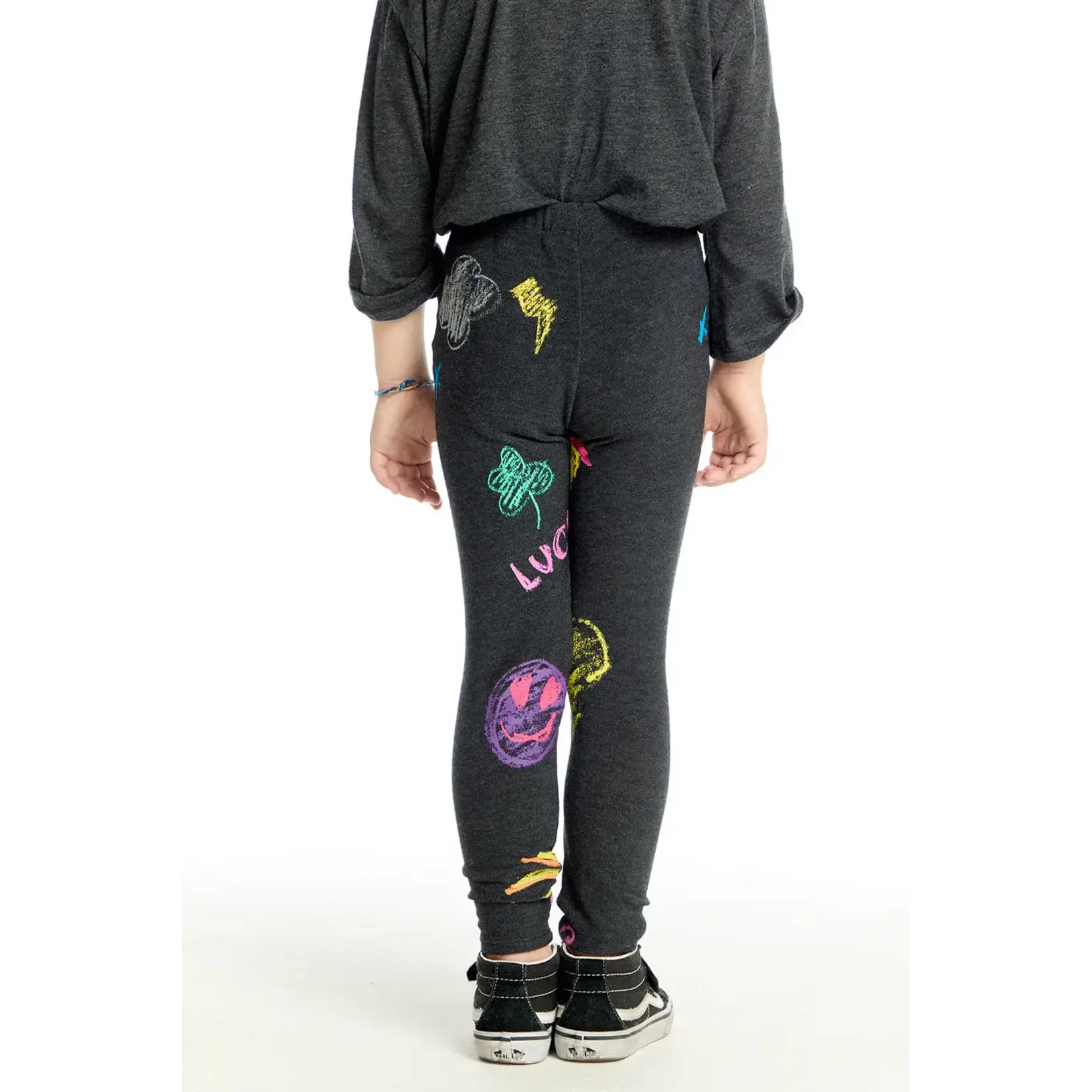 Chaser Chaser Black All over Doodles Pants