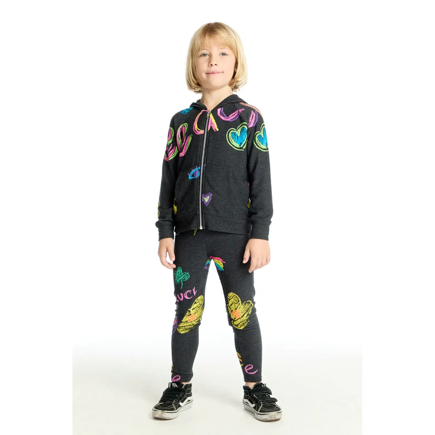 Chaser Chaser Black All over Doodles Pants