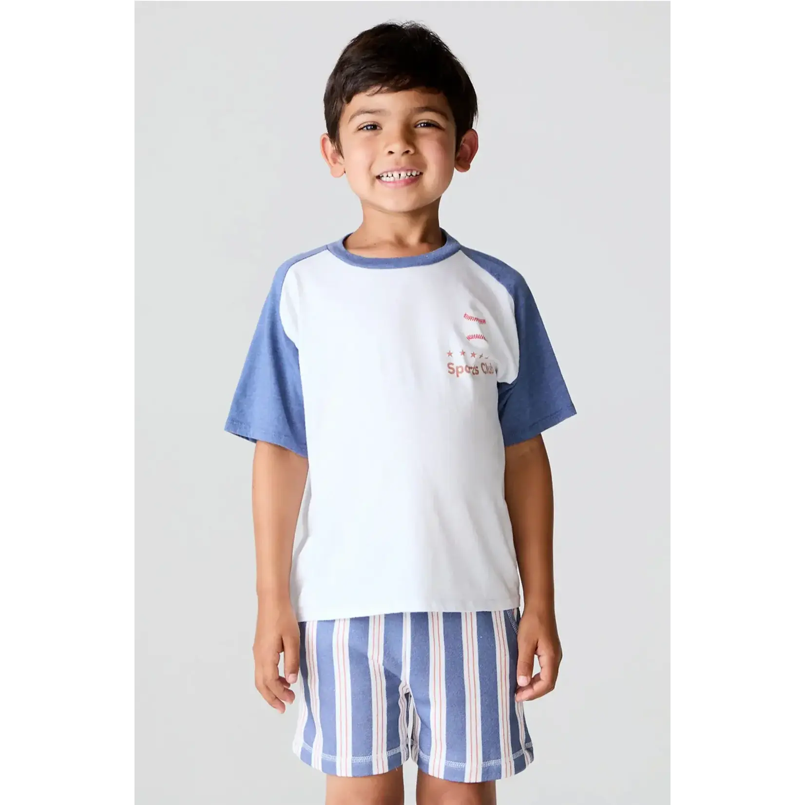 Chaser Chaser White Sports Club Vintage Jersey Raglan Boys T-Shirt