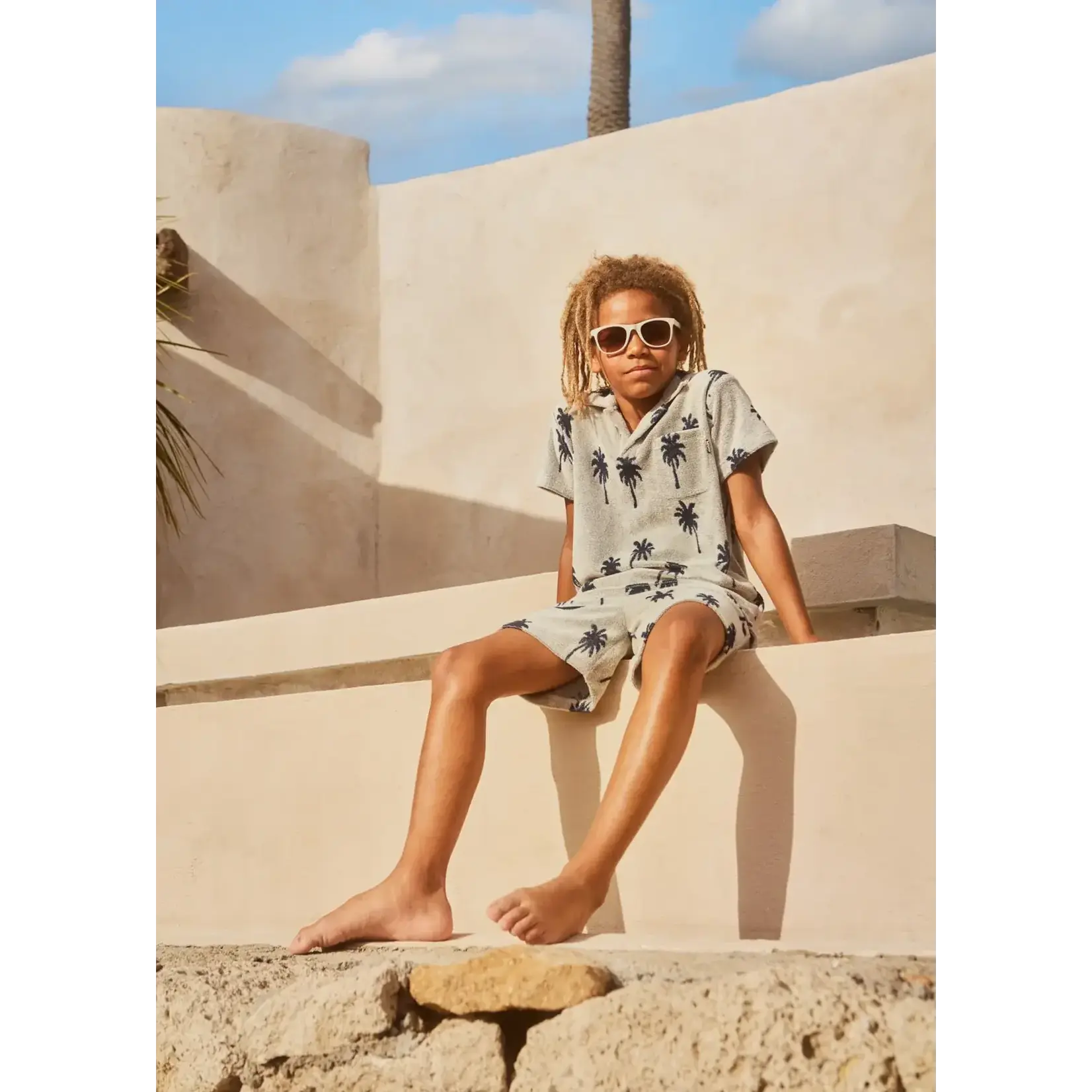 Molo Molo Randel Palm Blue S/S Shirt