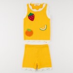 Oh Baby! Oh Baby Lemon Mixed Fruit Crochet Chloe Tank And Short Set