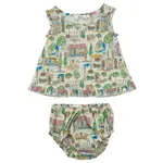 Oh Baby! Oh Baby Blue Bloomtown Gracie Split Tank & Tushie Set