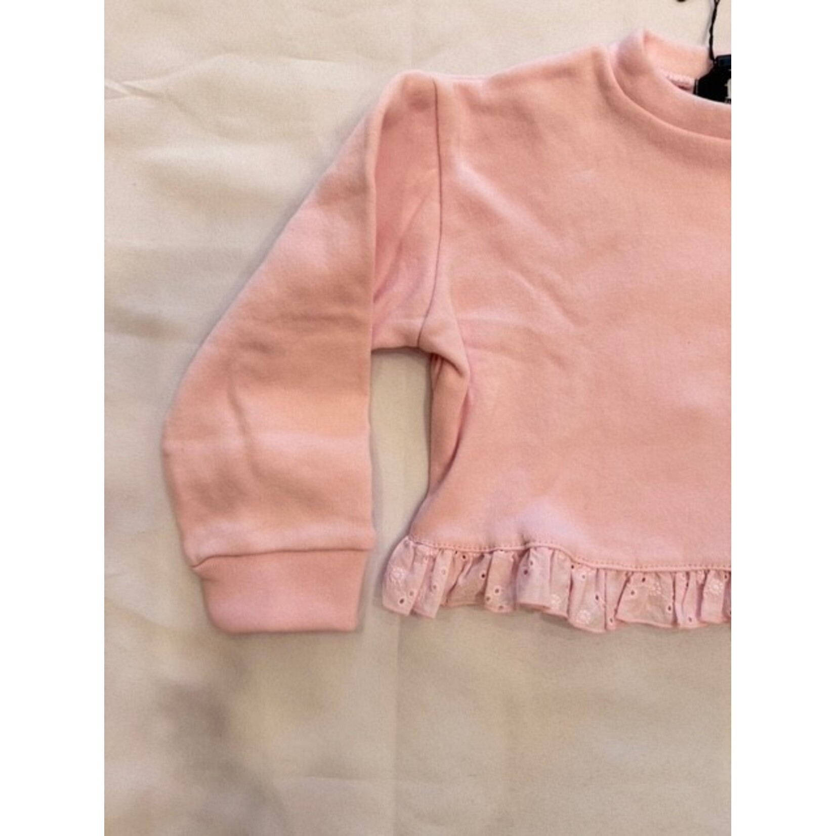 Flowers By Zoe Flowers By Zoe Light Pink Eyelet Sweatshirt