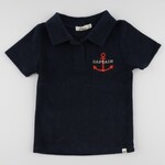 Oh Baby! Oh Baby Navy Captain W/ Anchor Embroidery Spencer Polo