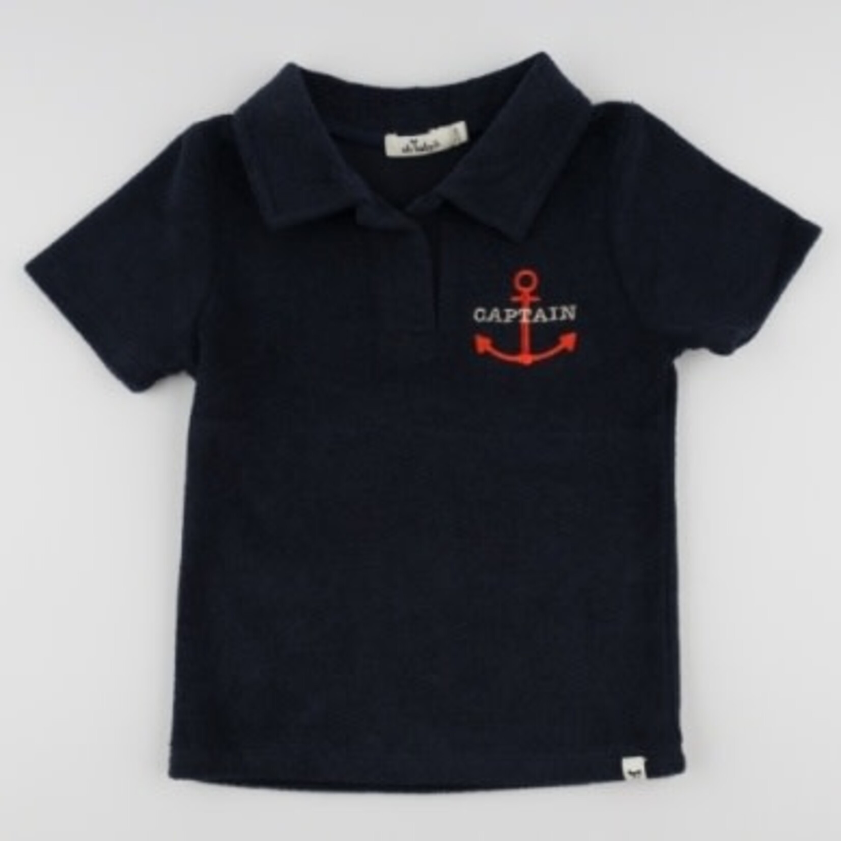 Oh Baby! Oh Baby Navy Captain W/ Anchor Embroidery Spencer Polo