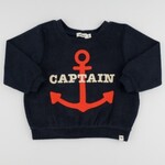 Oh Baby! Oh Baby Navy Captain W/ Anchor Brooklyn Boxy Sweatshirt