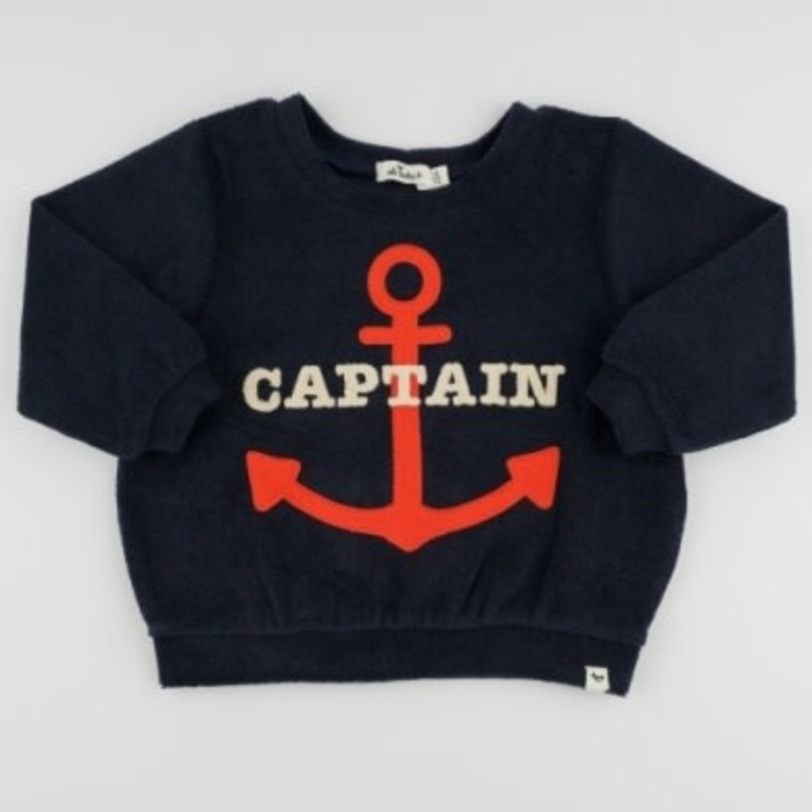 Oh Baby! Oh Baby Navy Captain W/ Anchor Brooklyn Boxy Sweatshirt