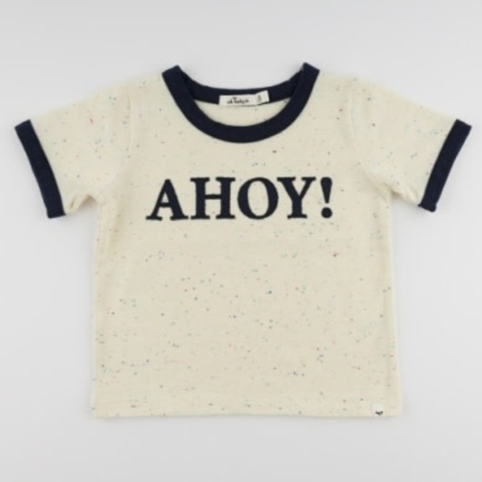 Oh Baby! Oh Baby Natural AHOY Applique Confetti Billie Ringer Tee
