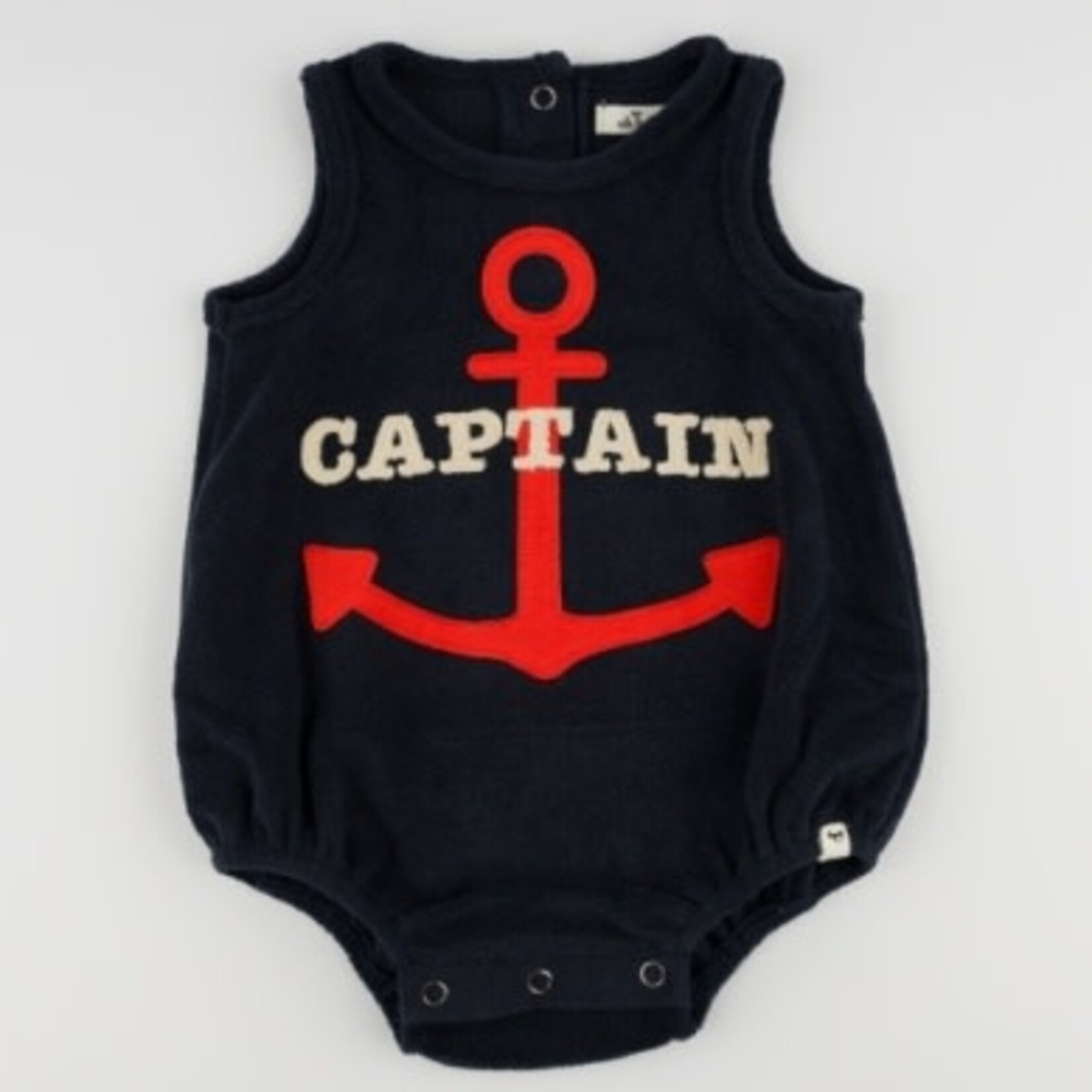 Oh Baby! Oh baby Navy Captain With Anchor Applique Bubble