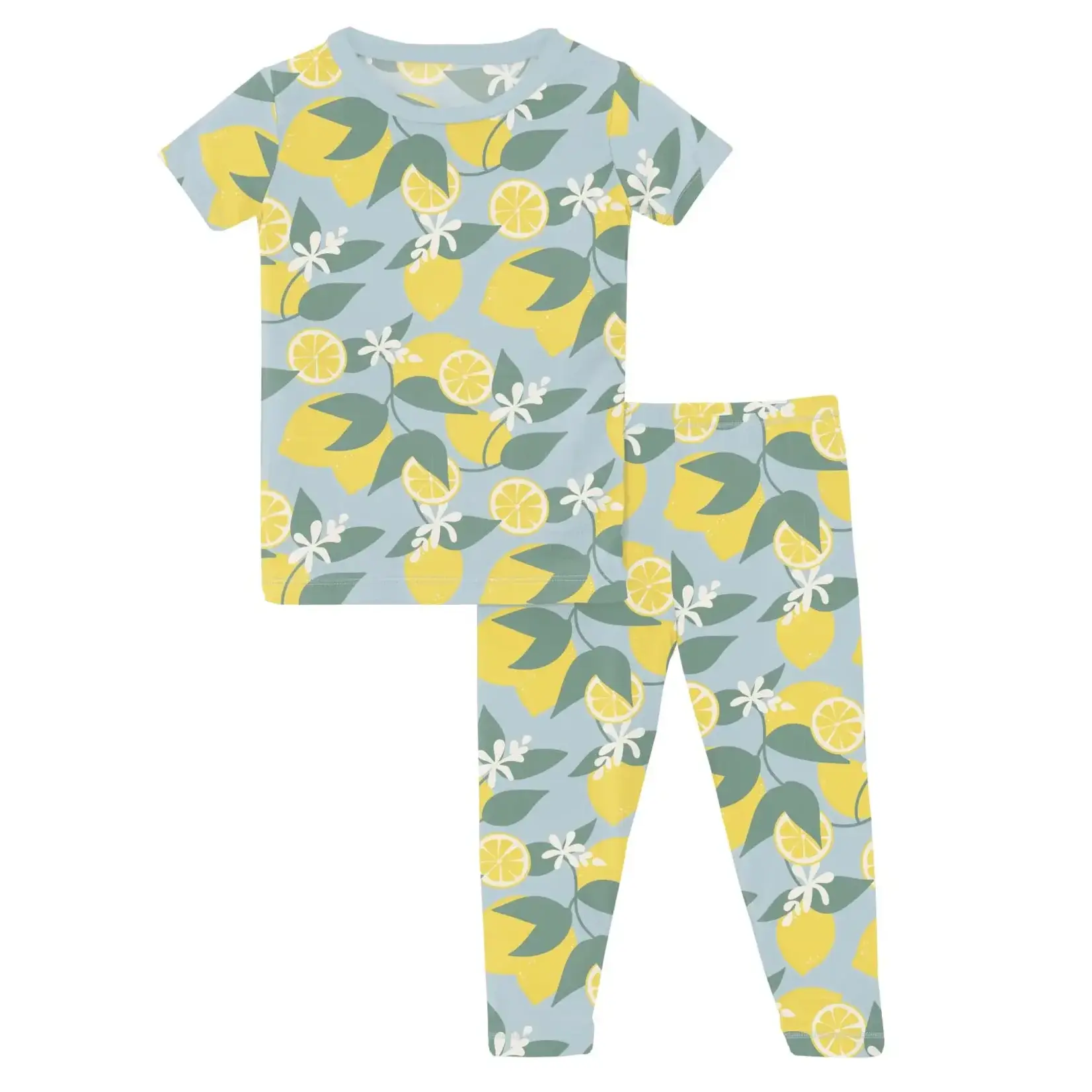 KicKee Pants Kickee Pants Spring Sky Lemonade Print Short Sleeve Pajama Set