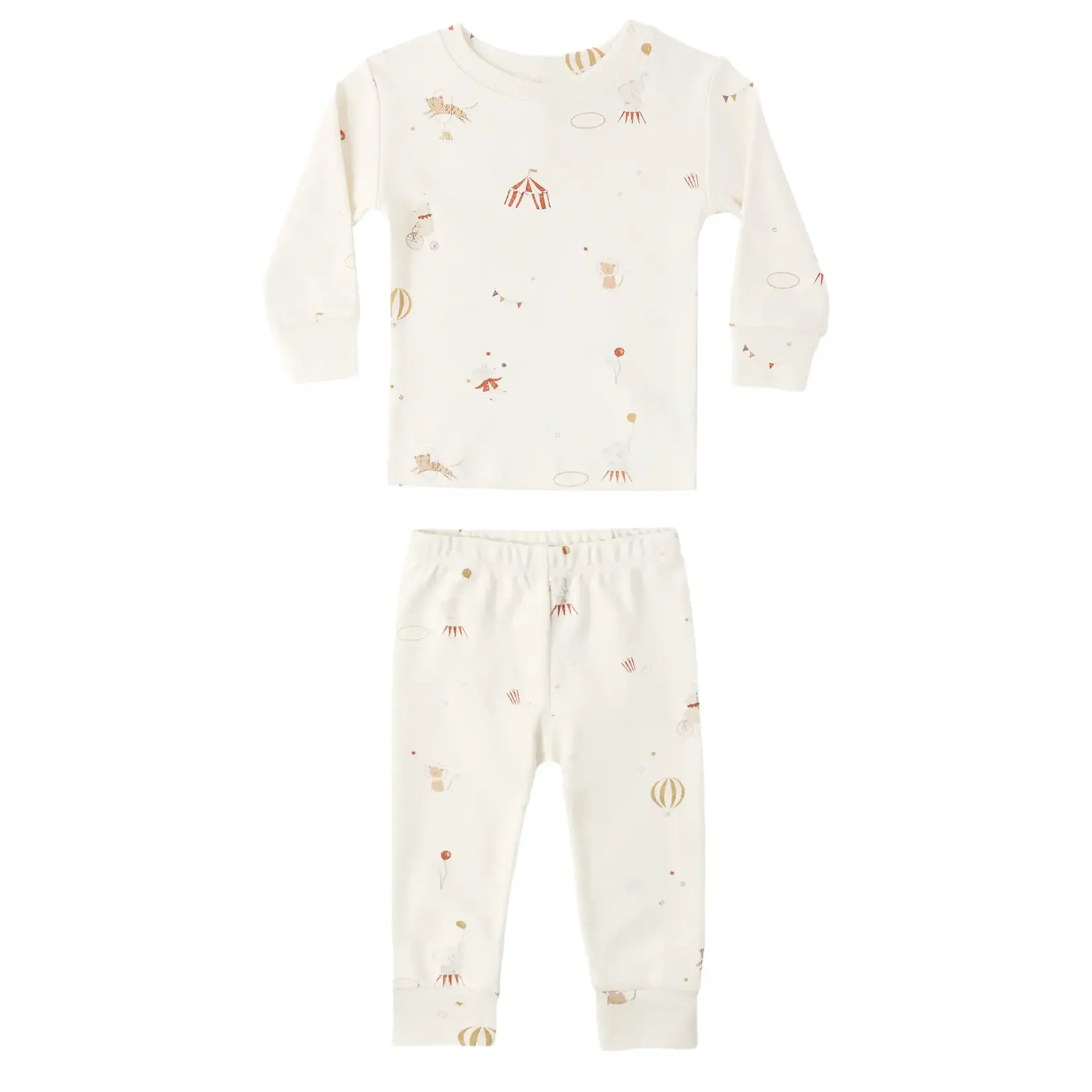 Quincy Mae Quincy Mae Ivory Carnival Jersey Pajama Set