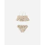 Quincy Mae Quincy Mae Natural Bloom Smocked Ruffle Bikini