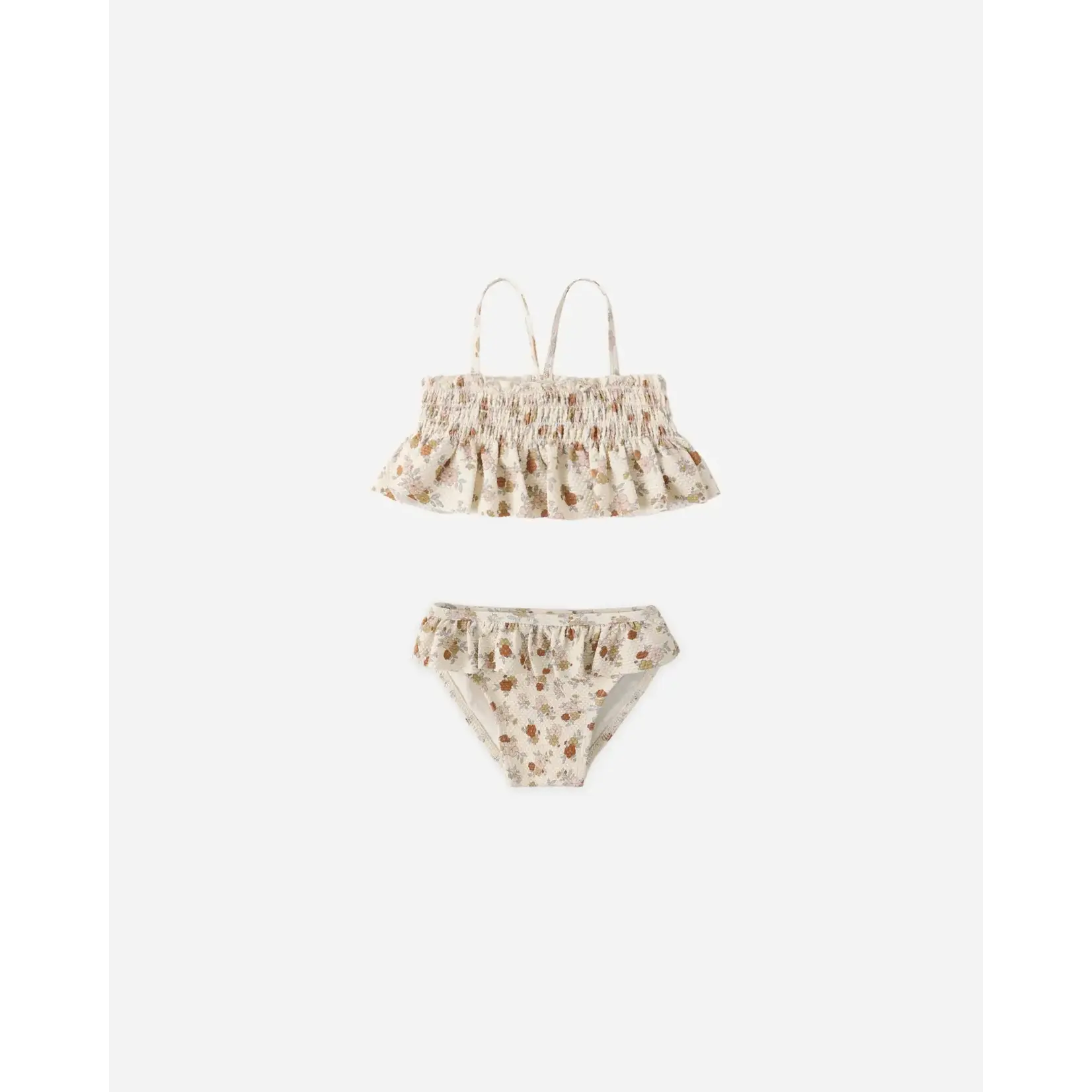Quincy Mae Quincy Mae Natural Bloom Smocked Ruffle Bikini