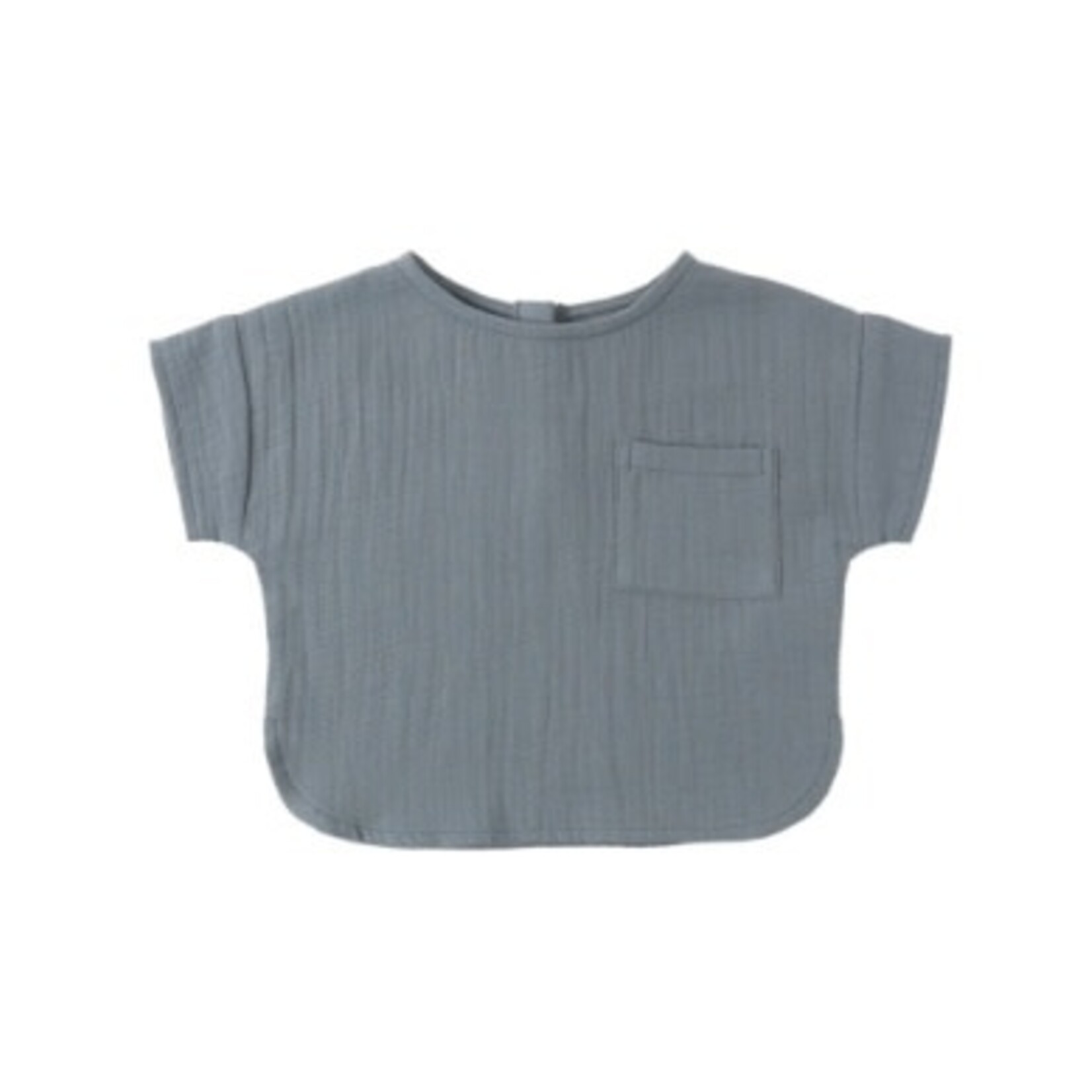 Quincy Mae Quincy Mae Ocean Woven Boxy Top And Plaid Pant Set