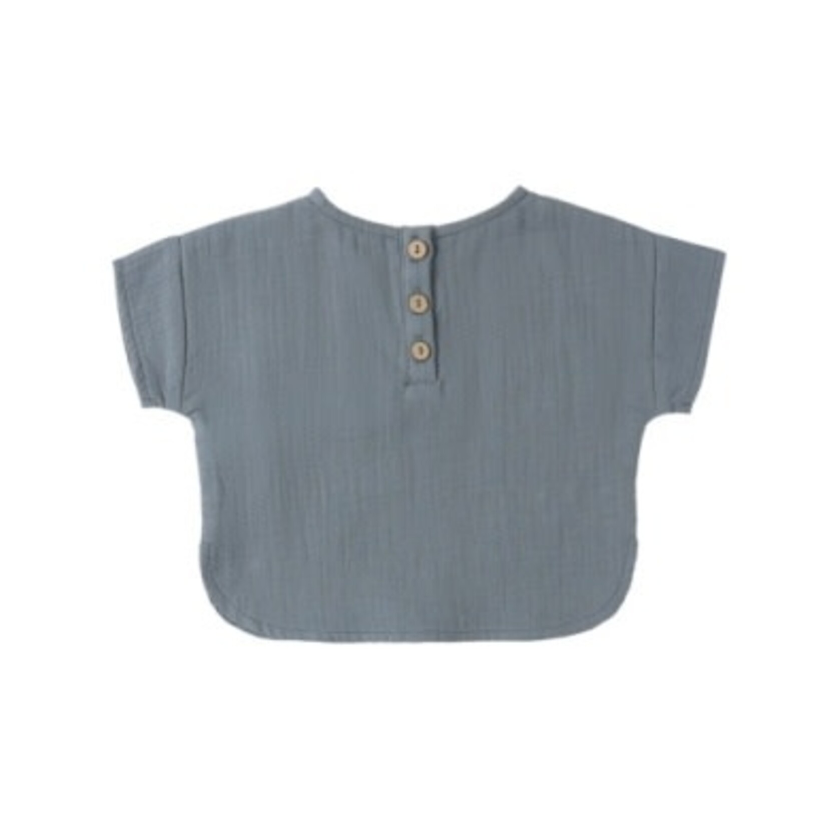 Quincy Mae Quincy Mae Ocean Woven Boxy Top And Plaid Pant Set