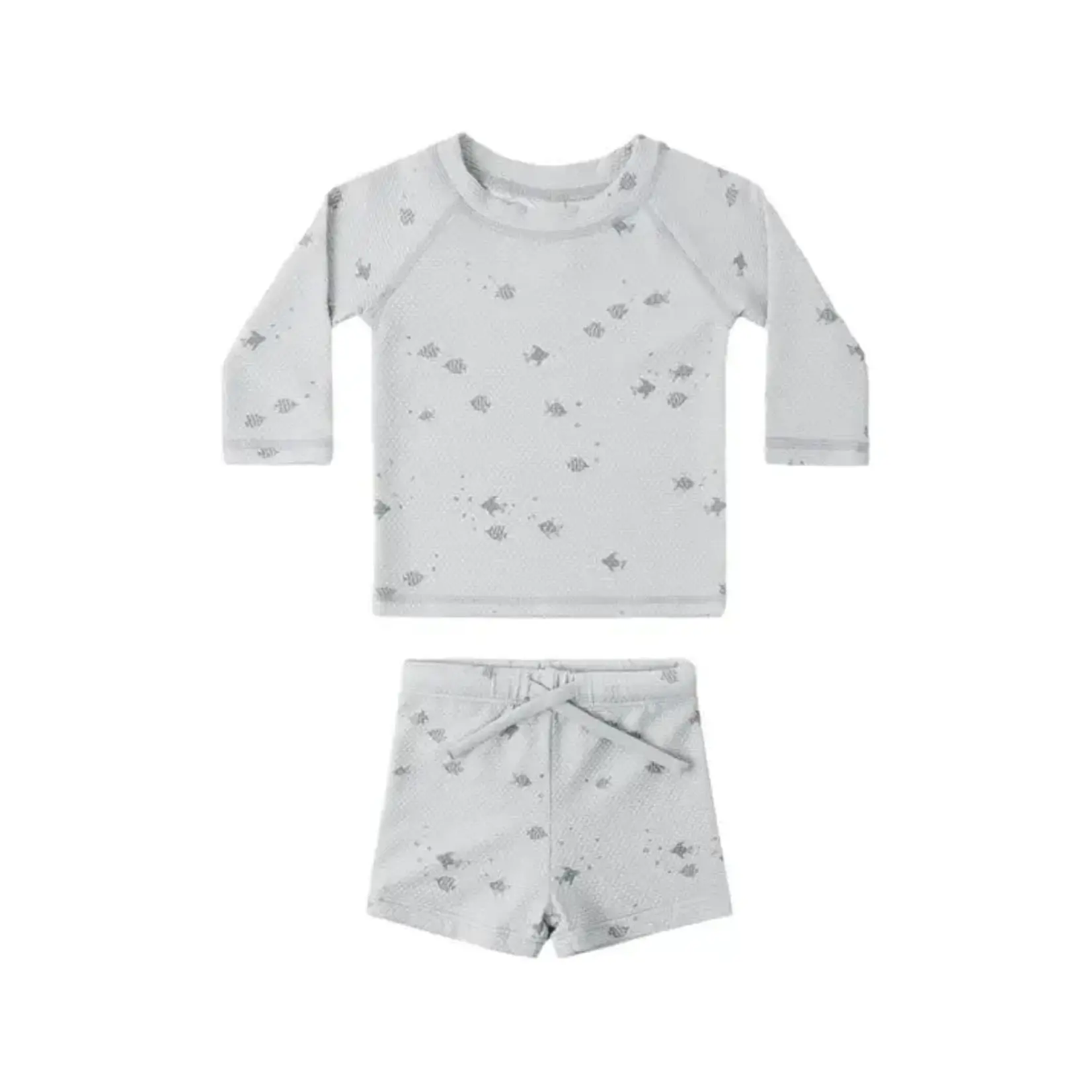 Quincy Mae Quincy Mae Sky Fish  Finn Rashguard + Short Set