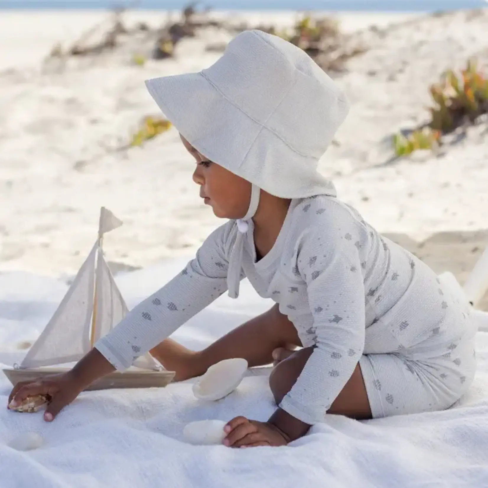 Quincy Mae Quincy Mae Sky Fish  Finn Rashguard + Short Set