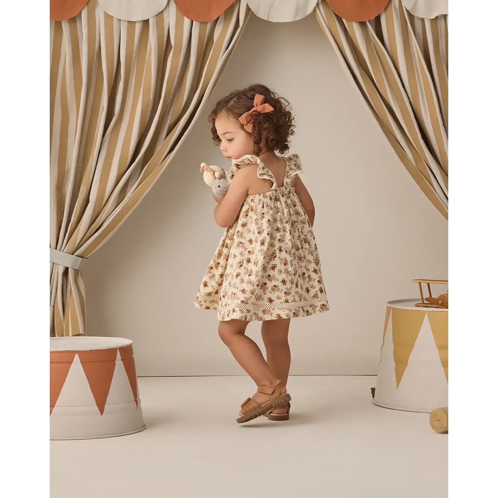 Quincy Mae Quincy Mae Natural Bloom Ruffle Tank Dress