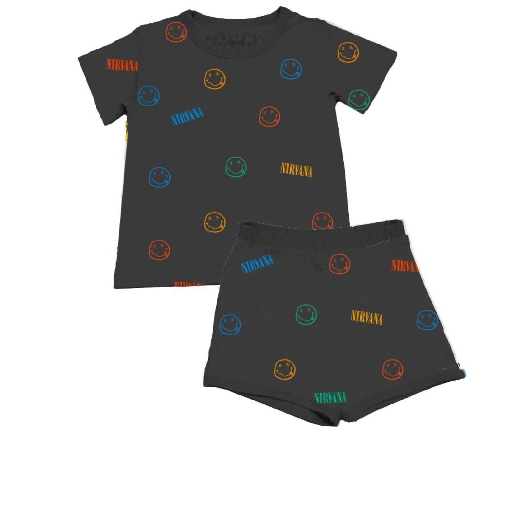 Rowdy Sprout Rowdy Sprout Black Nirvana Boys Pookster Short Set
