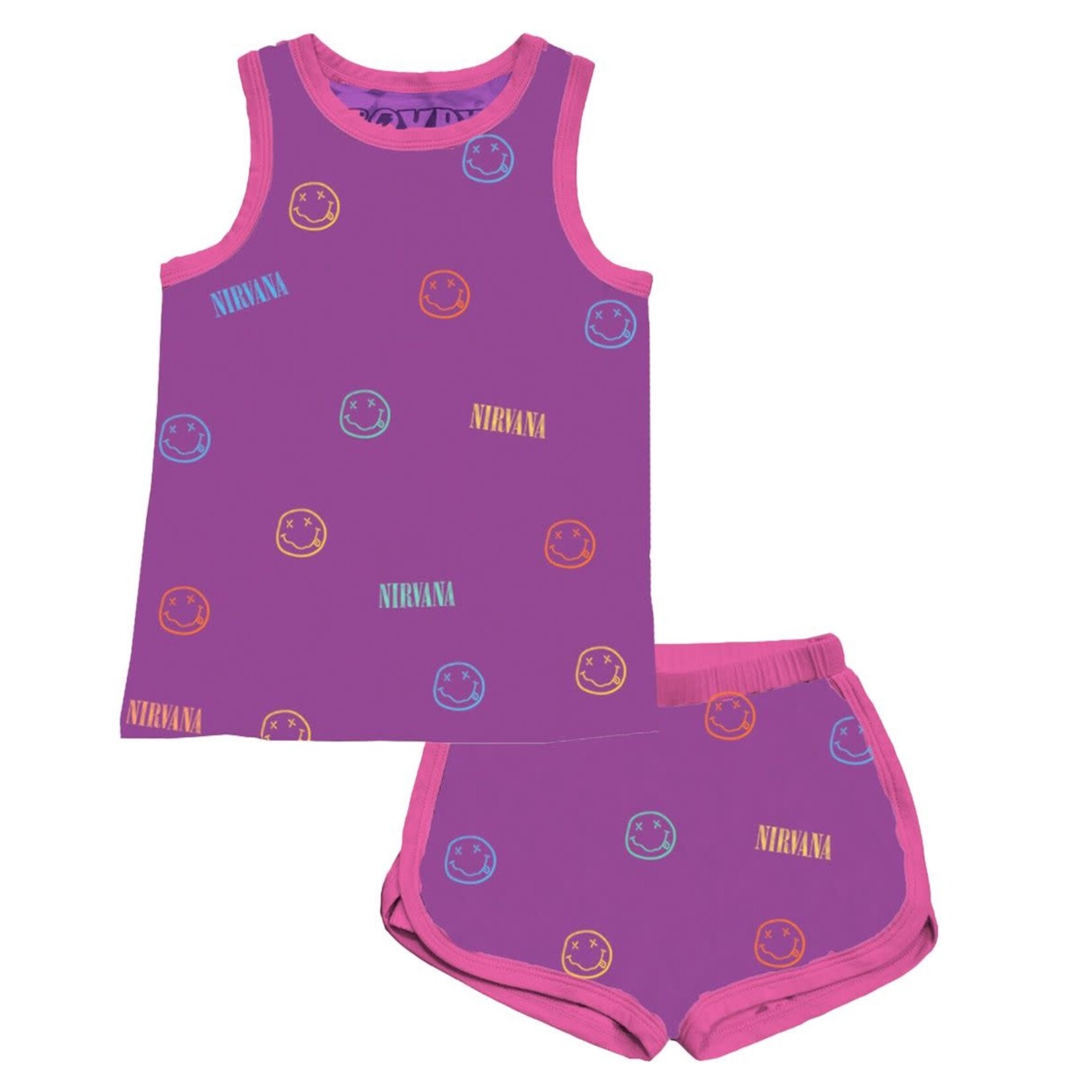 Rowdy Sprout Rowdy Sprout Plum Diggity Nirvana Pookie Short Set
