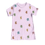 Rowdy Sprout Rowdy Sprout Preppy Pink Grateful Dead Bears Printed Shirt Dress