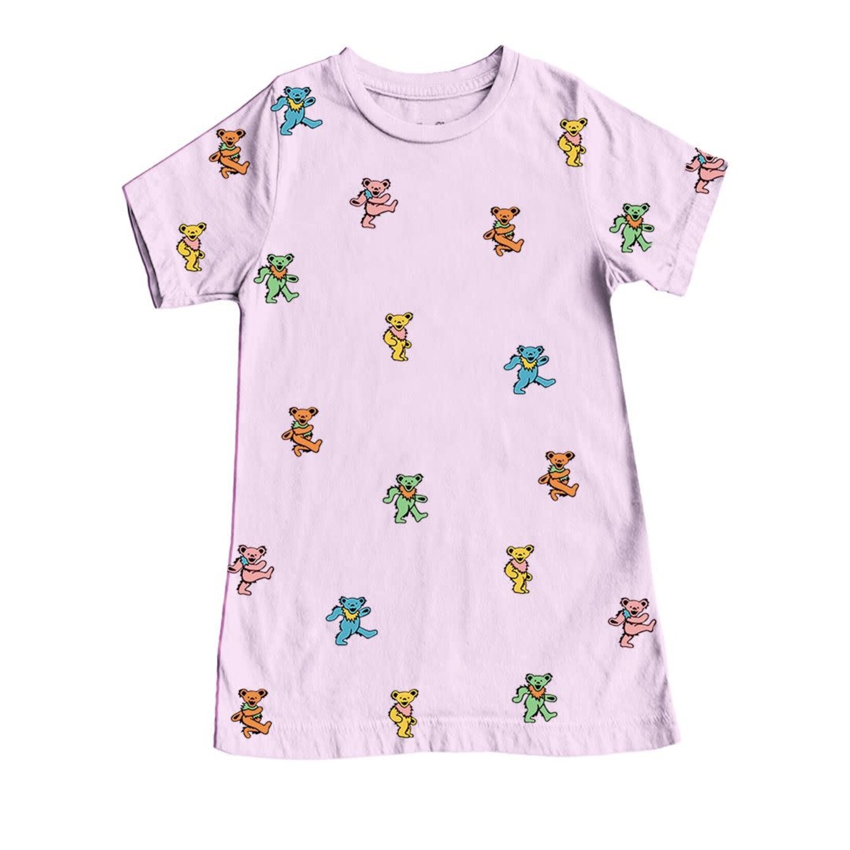 Rowdy Sprout Rowdy Sprout Preppy Pink Grateful Dead Bears Printed Shirt Dress