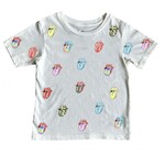 Rowdy Sprout Rowdy Sprout Vintage White Rolling Stones Printed T-Shirt