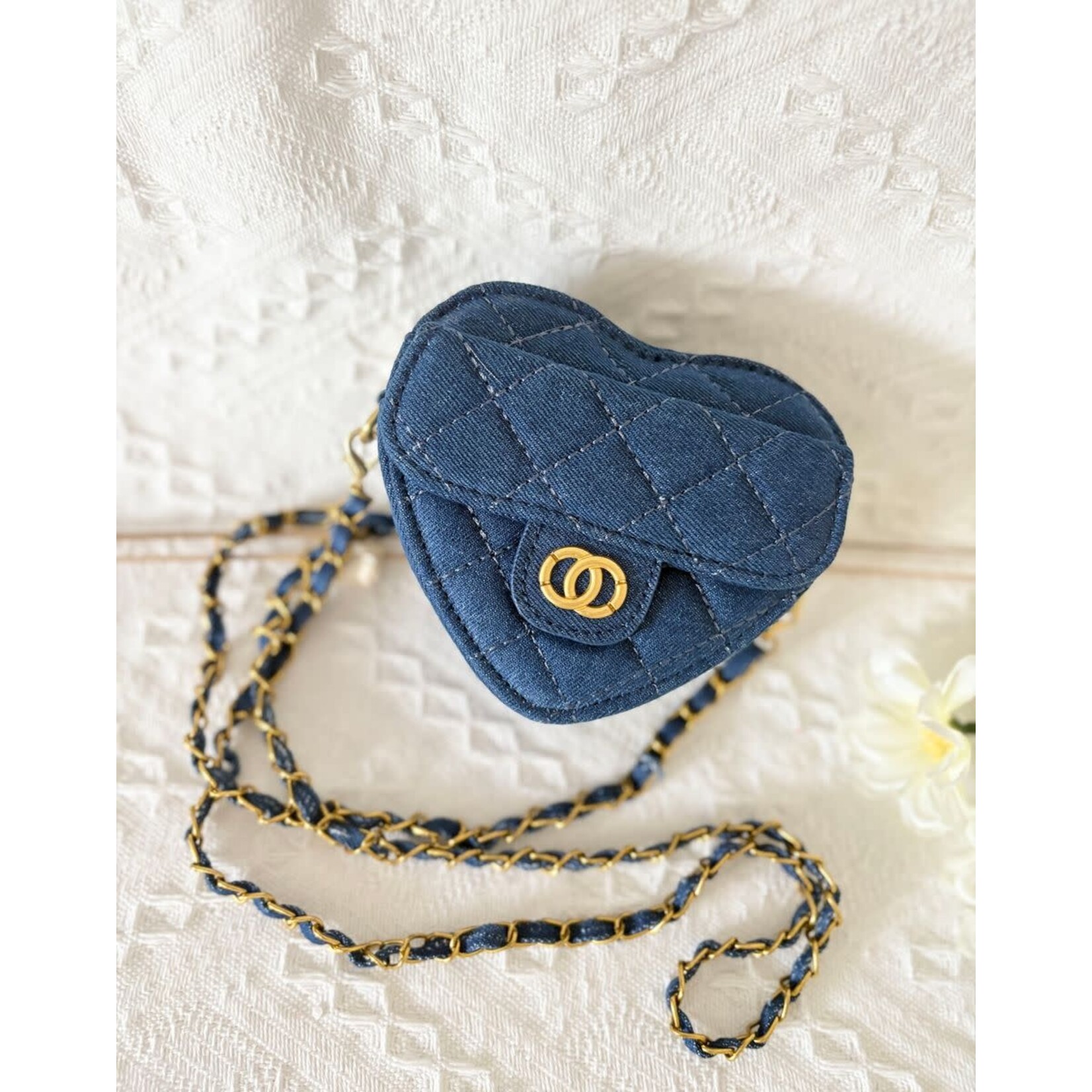 Ce Ce Co Ce Ce Co Denim Heart Purse