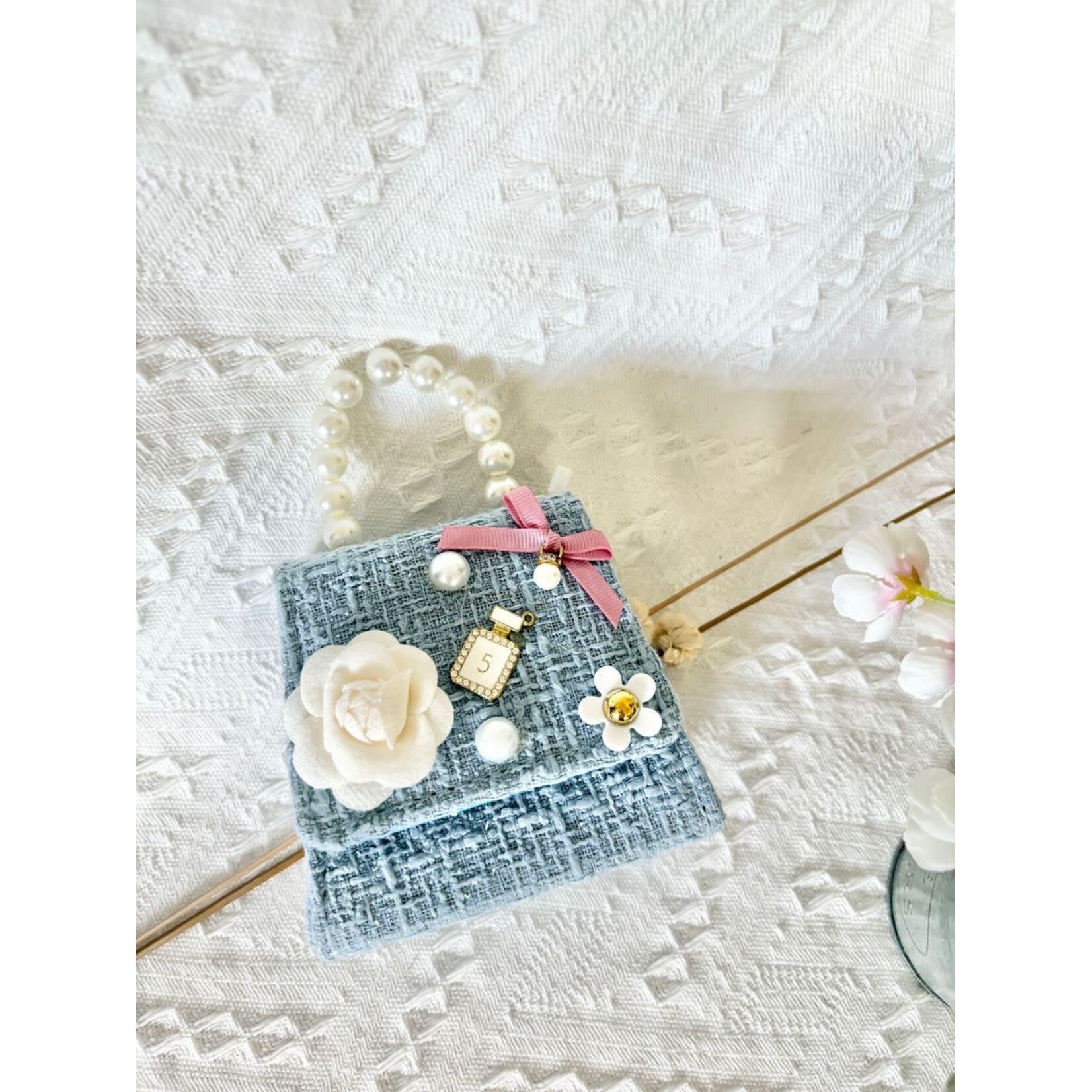 Ce Ce Co Ce Ce Co Peony & Charm Denim Blue Purse