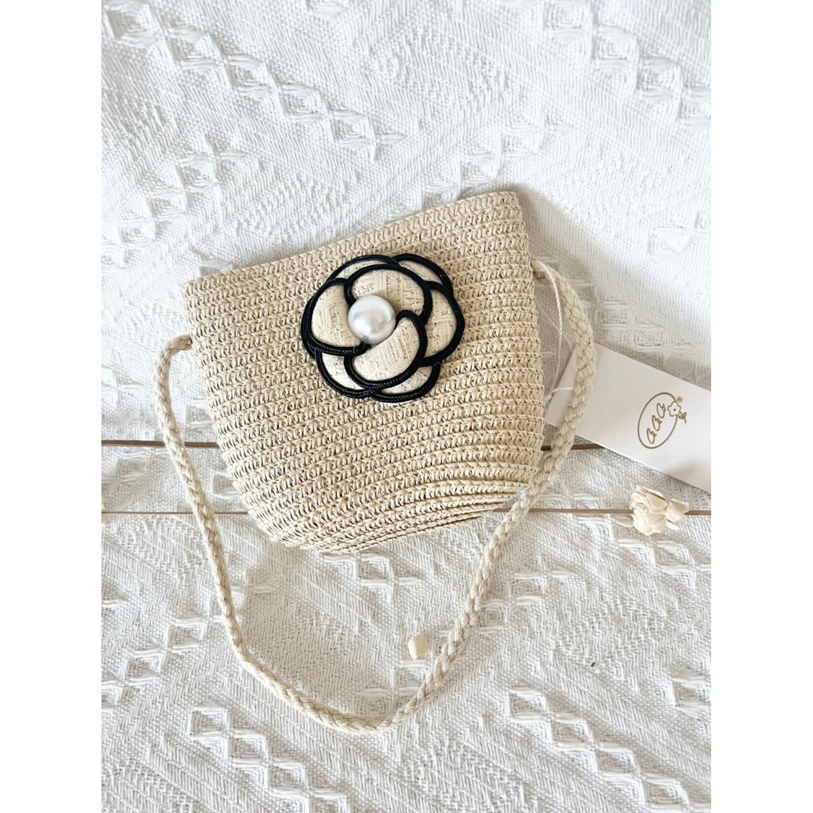 Ce Ce Co Ce Ce Co Straw Bag With Classy Peony