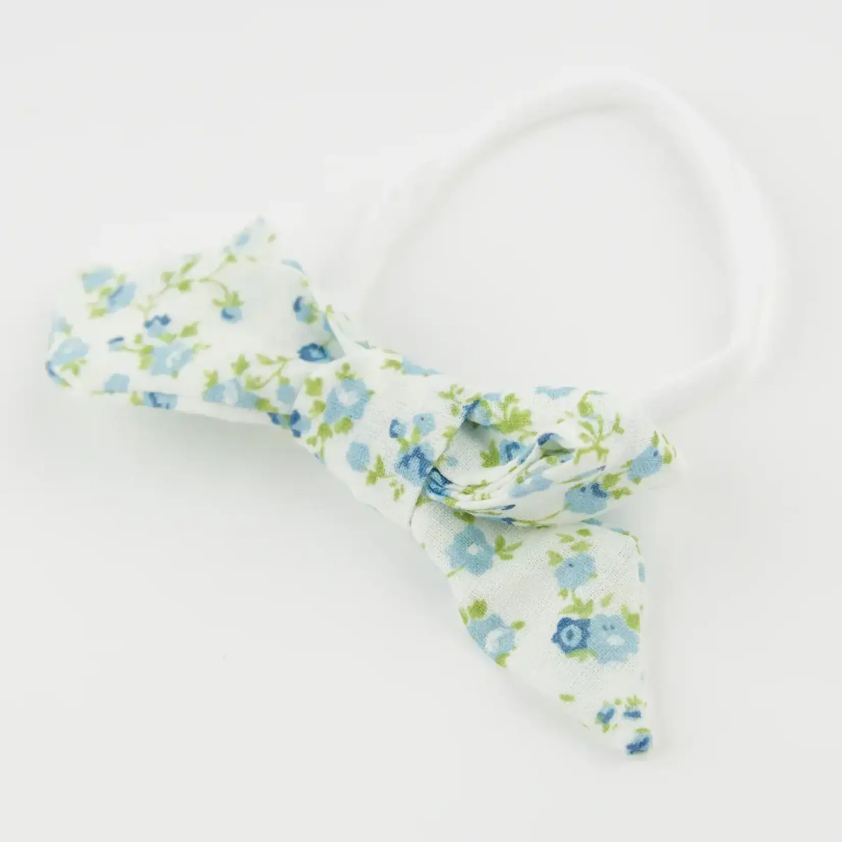 Oh Baby! Oh Baby Sky Blue Poppy Sprig Scarlett Bow On Clip