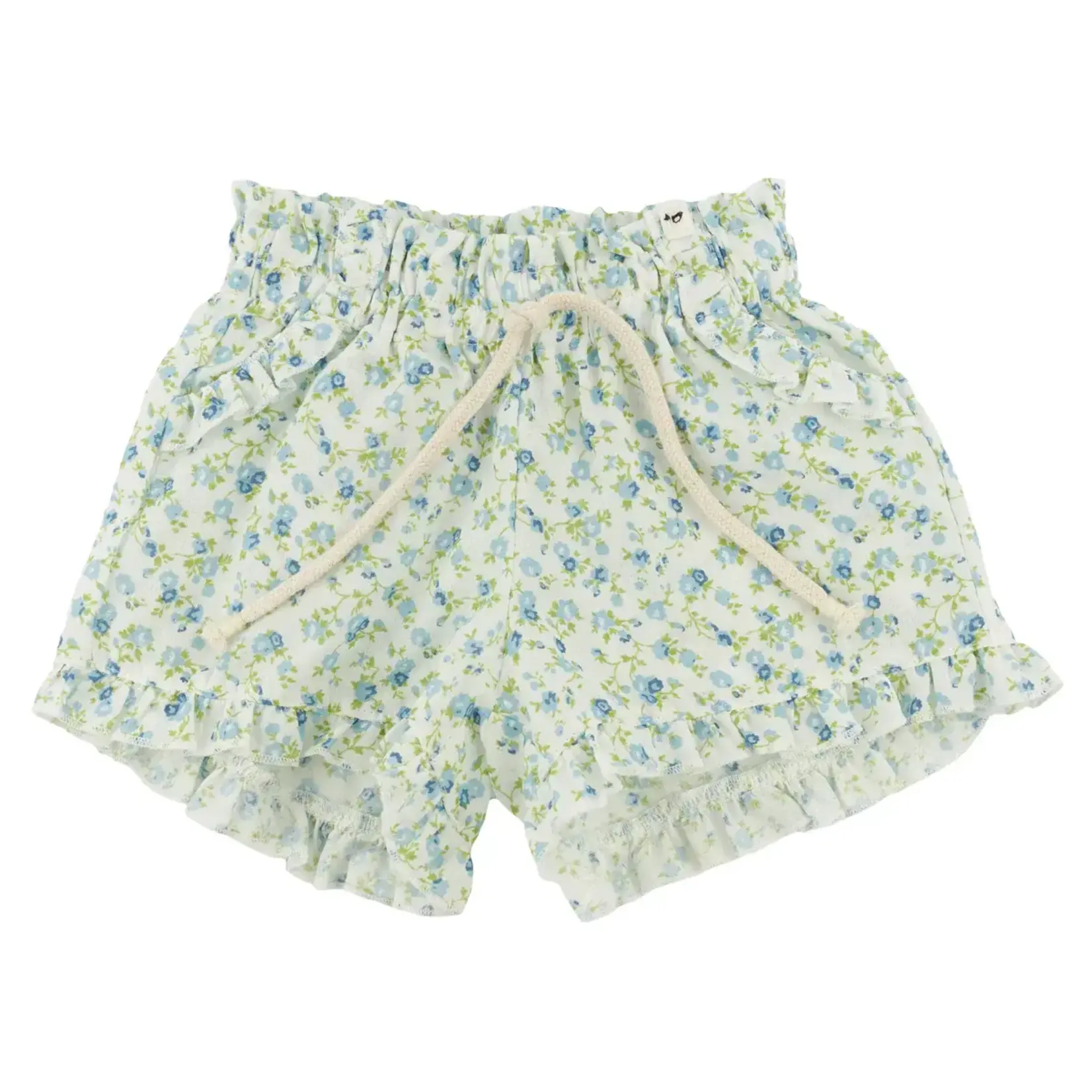 Oh Baby! Oh Baby Sky Blue Poppy Sprig Delilah Ruffle Short