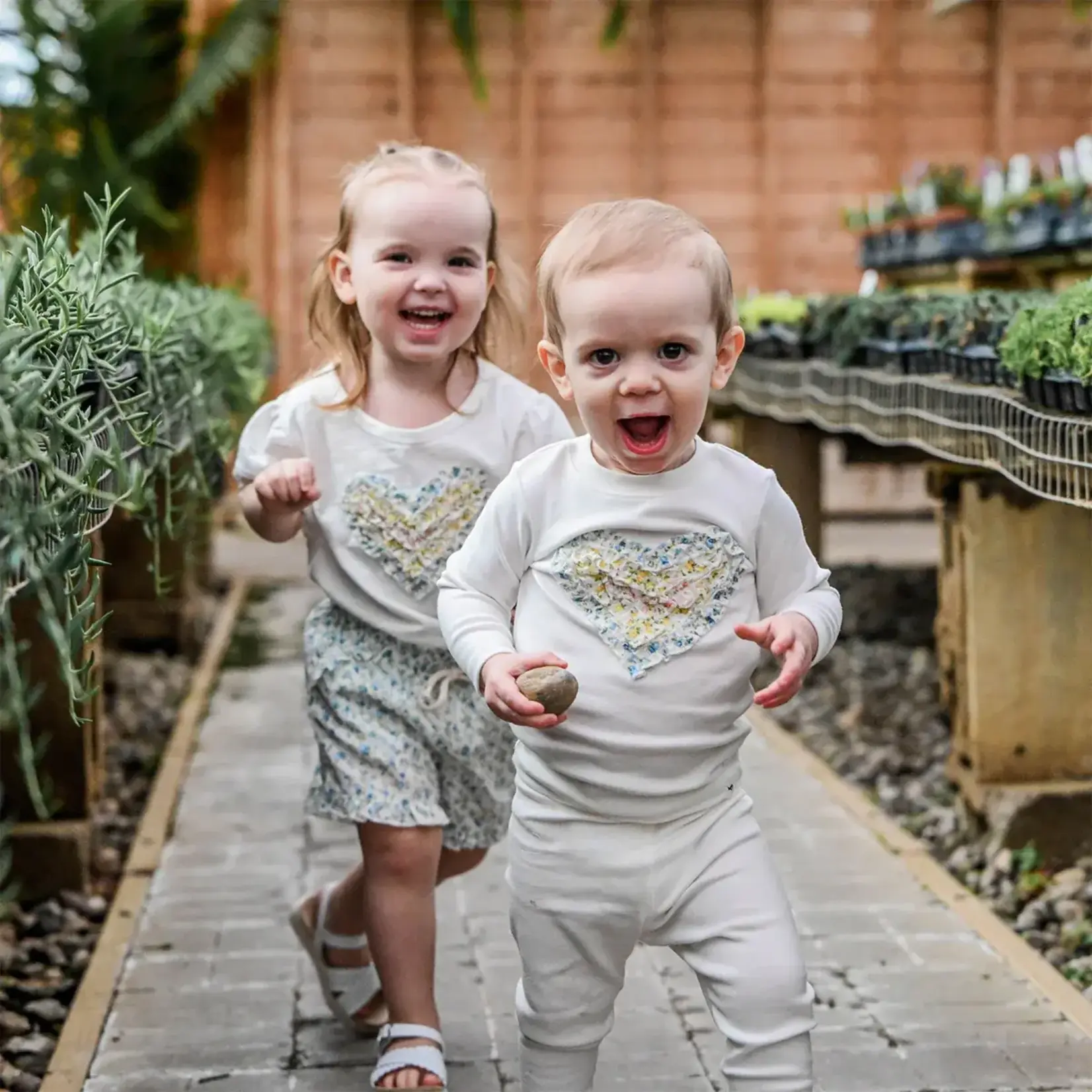 Oh Baby! Oh Baby Poppy Spring Ruffle Heart 2pc Set