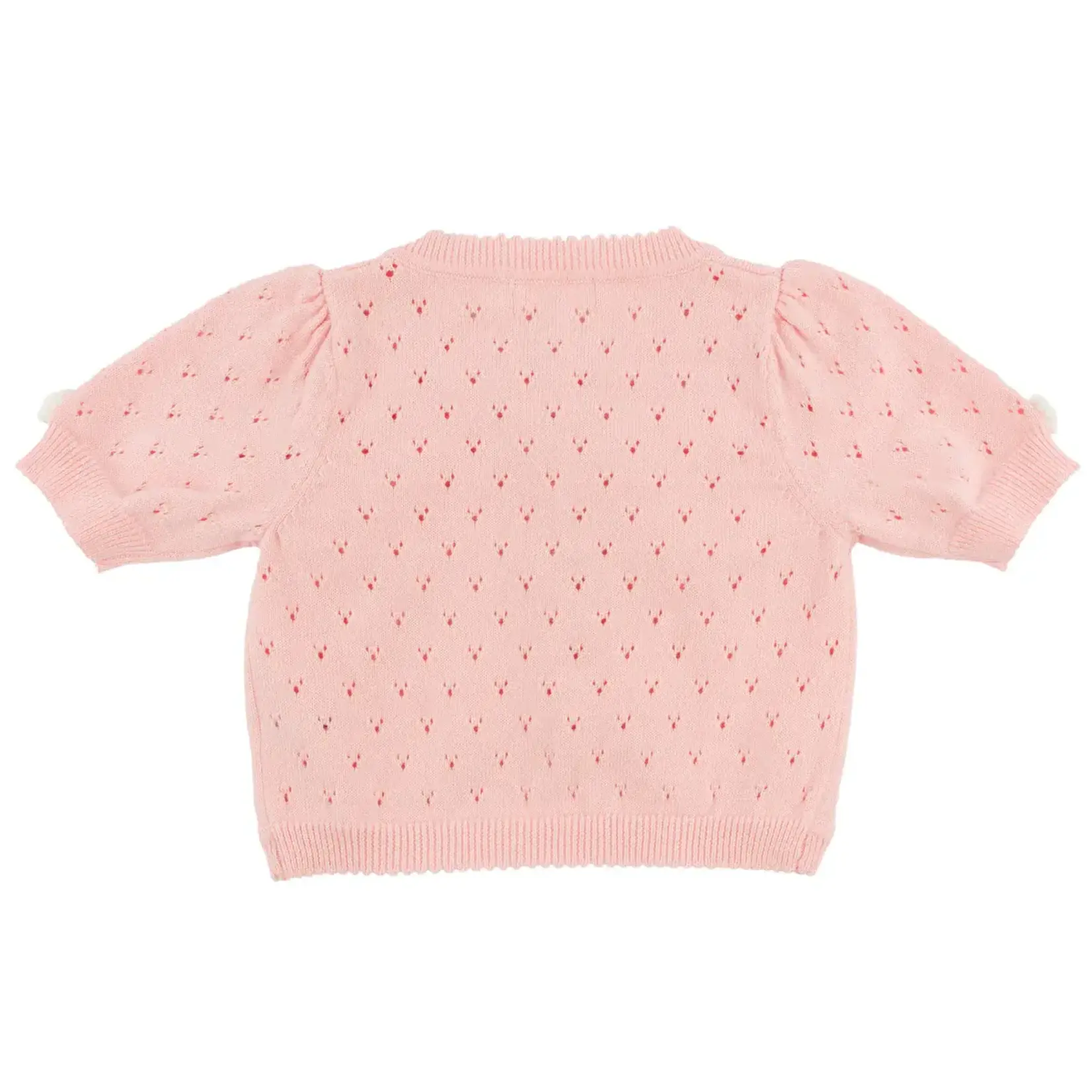 Oh Baby! Oh Baby Pink Scattered Flowers Bird Stitch Juliet Cardigan