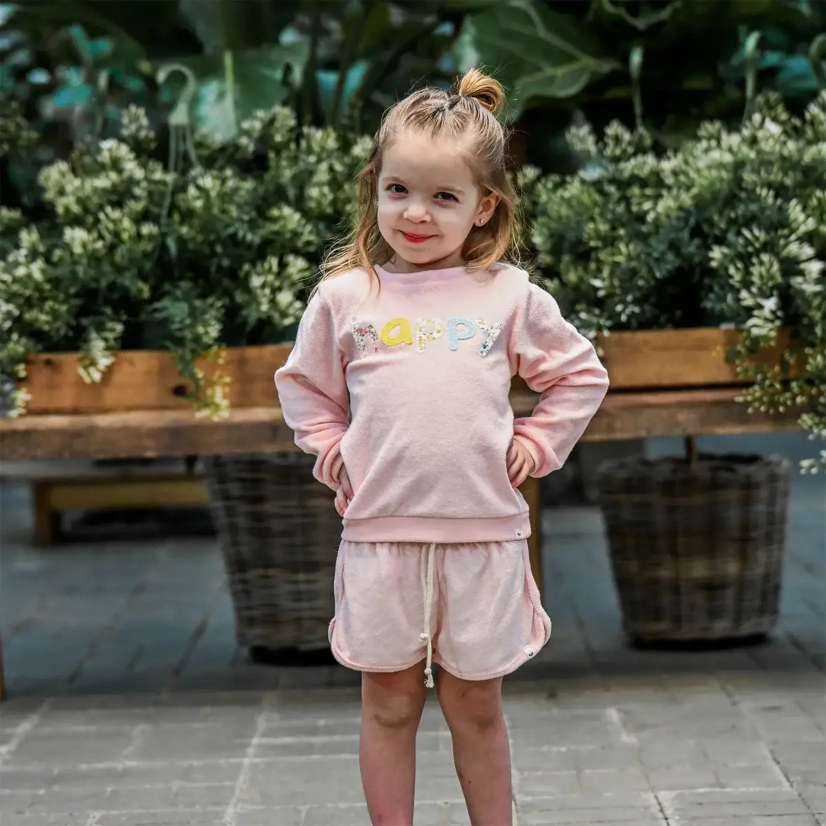 Oh Baby! Oh Baby Pale Pink Happy Brooklyn Sweatshirt