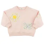 Oh Baby! Oh Baby Pale Pink Flowers & Butterfly Applique Charlie Sweatshirt
