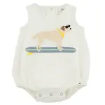 Oh Baby! Oh Baby Oyster Surfing Dog Terry Applique Bubble