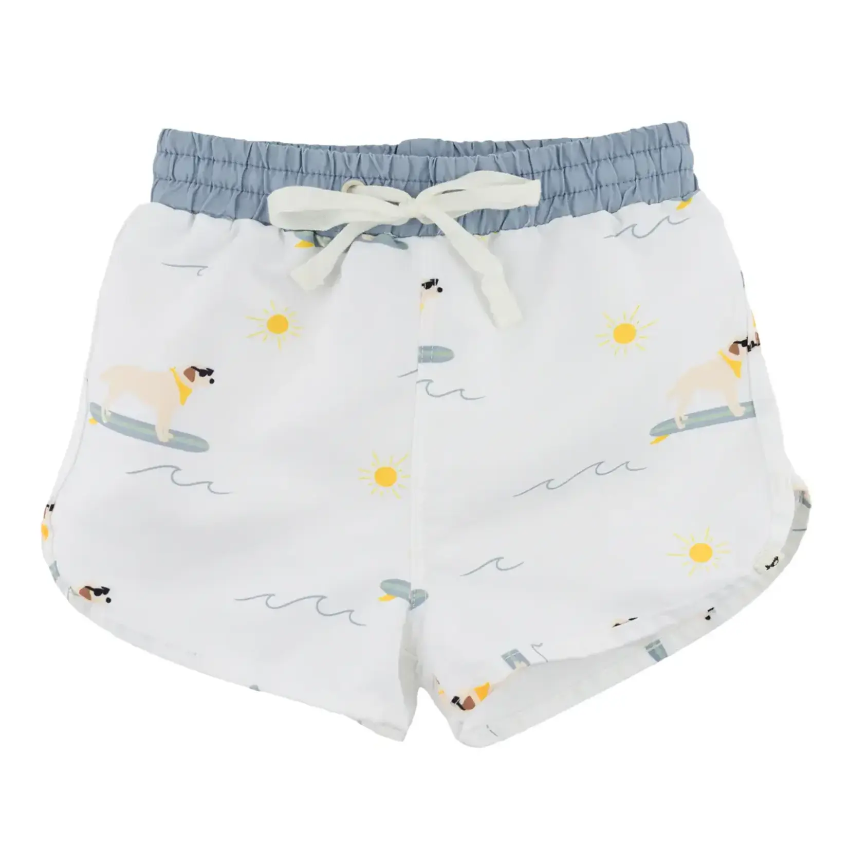 Oh Baby! Oh Baby Oyster Surfing Dog AOP Malibu Board Shorts