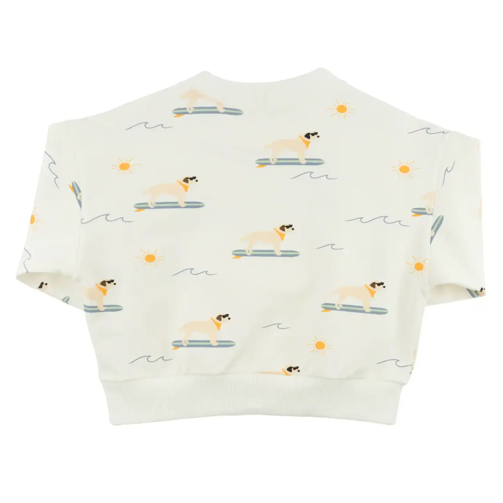 Oh Baby! Oh Baby Oyster Surfing Dog AOP Charlie Sweatshirt