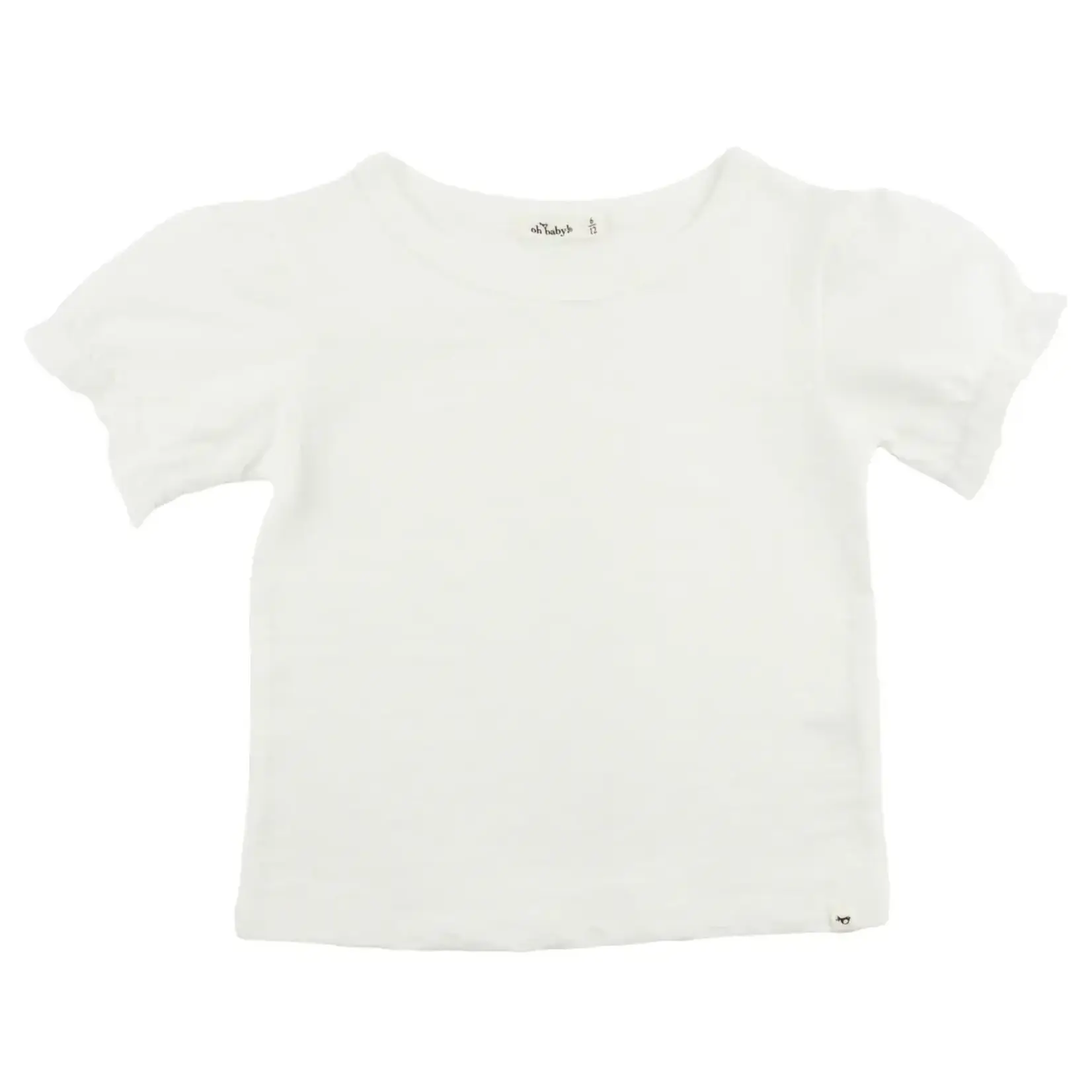 Oh Baby! Oh Baby Oyster Ruffle Cotton Slub Layla Tee