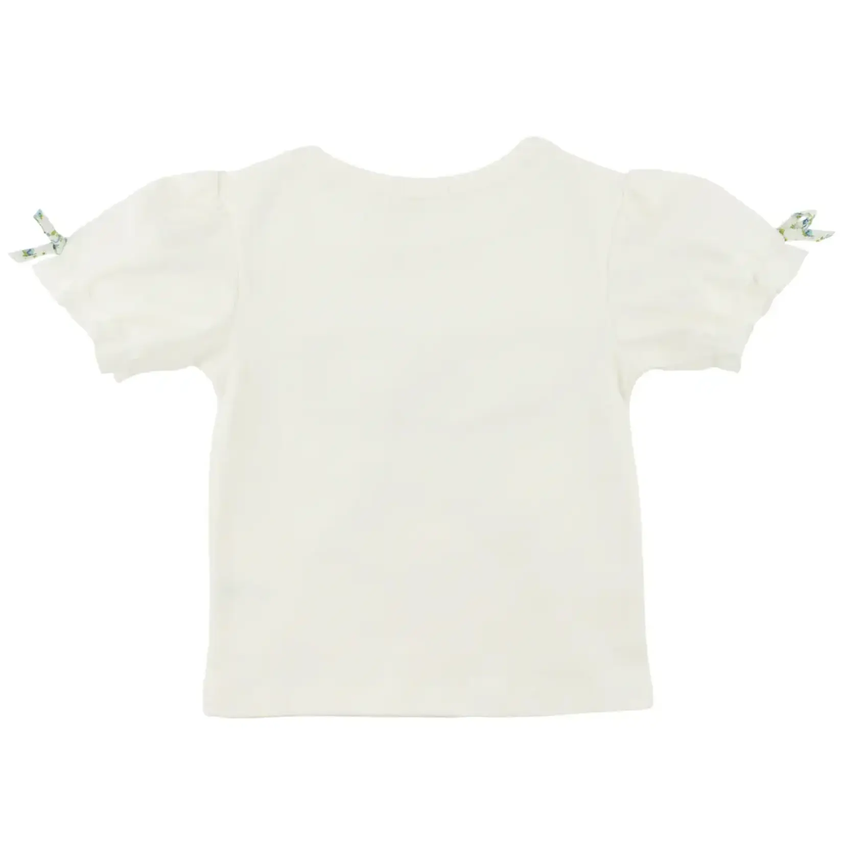 Oh Baby! Oh Baby Oyster Poppy Sprig Ruffle Bow Layla Tee