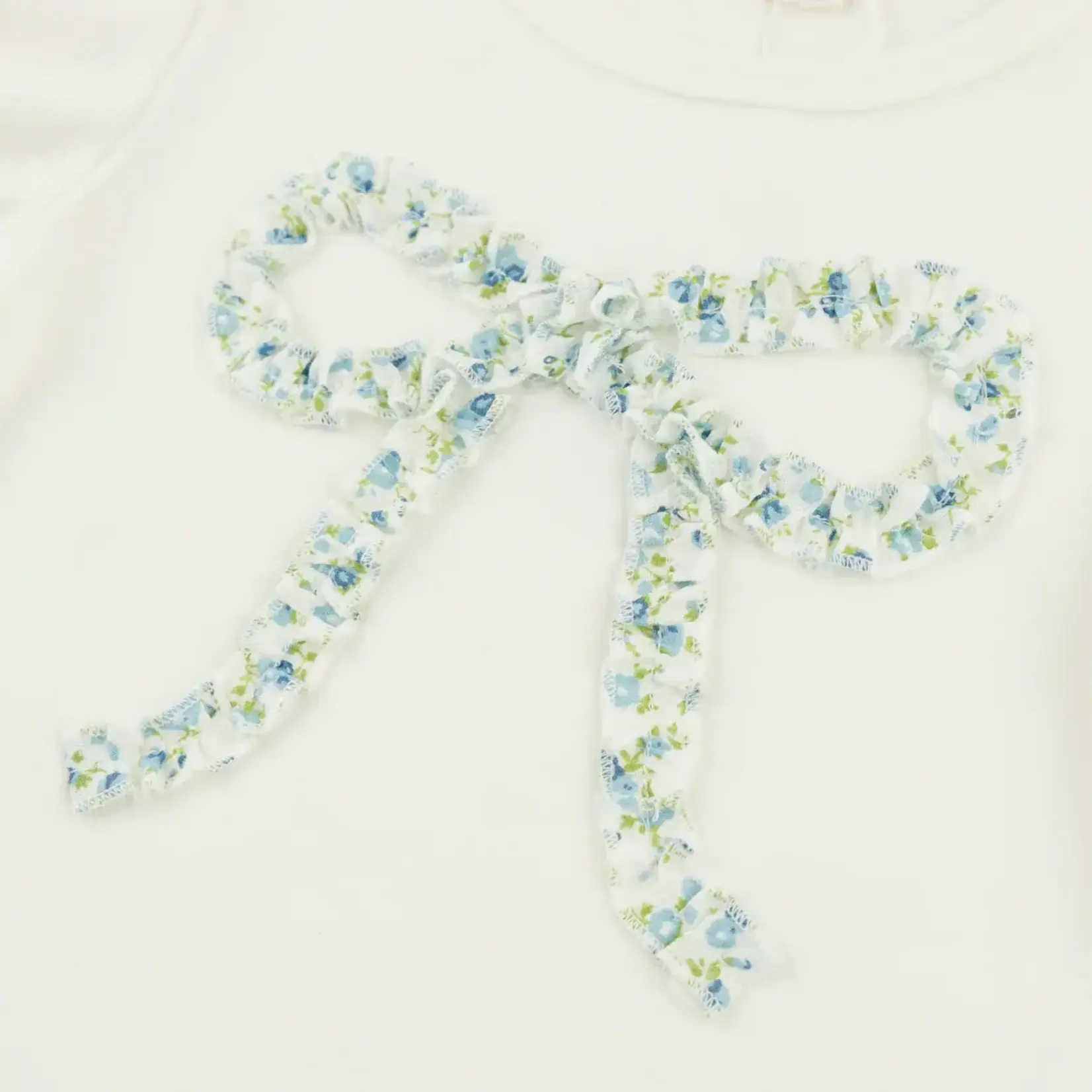 Oh Baby! Oh Baby Oyster Poppy Sprig Ruffle Bow Layla Tee