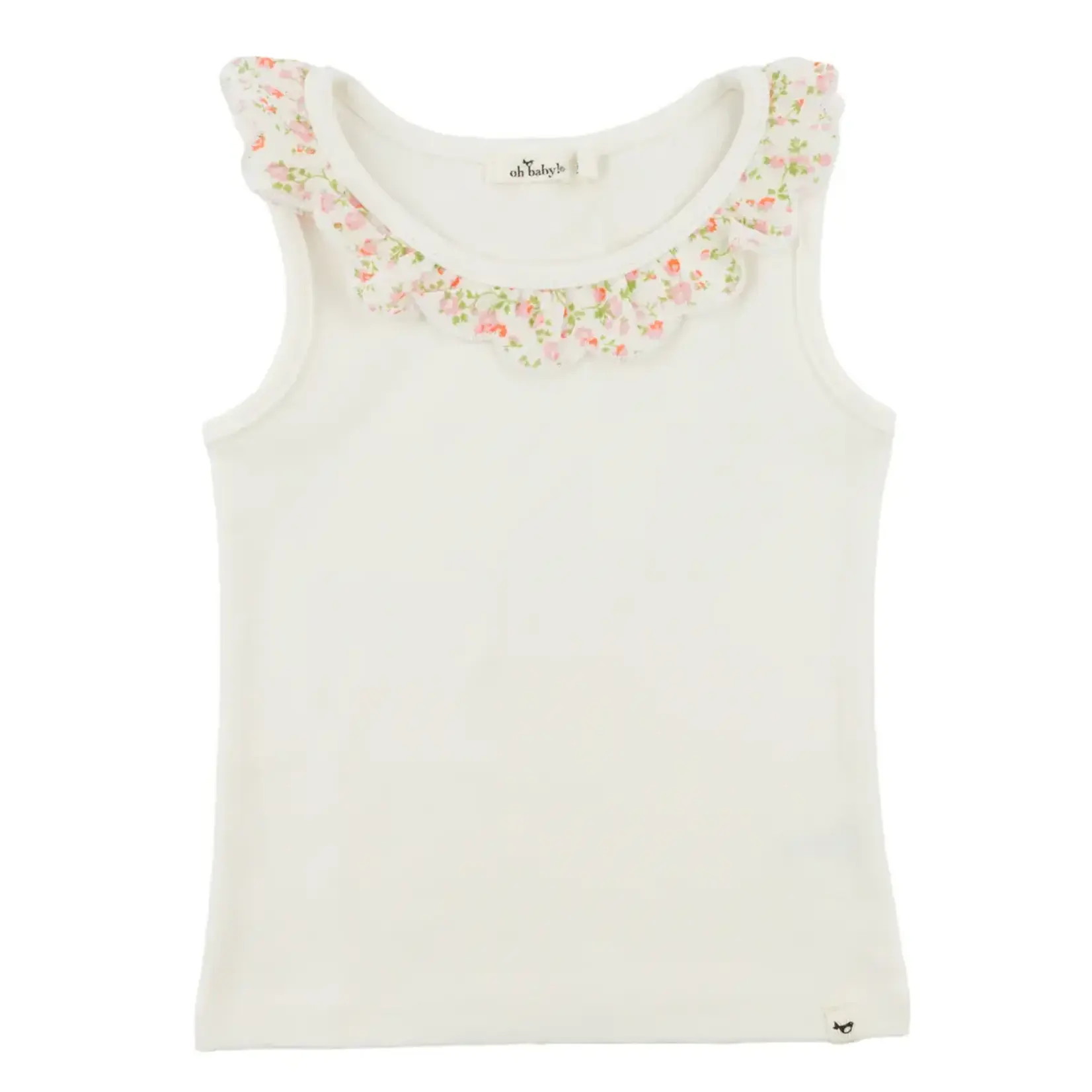Oh Baby! Oh Baby Oyster Poppy Sprig Blush Bella Collar Tank