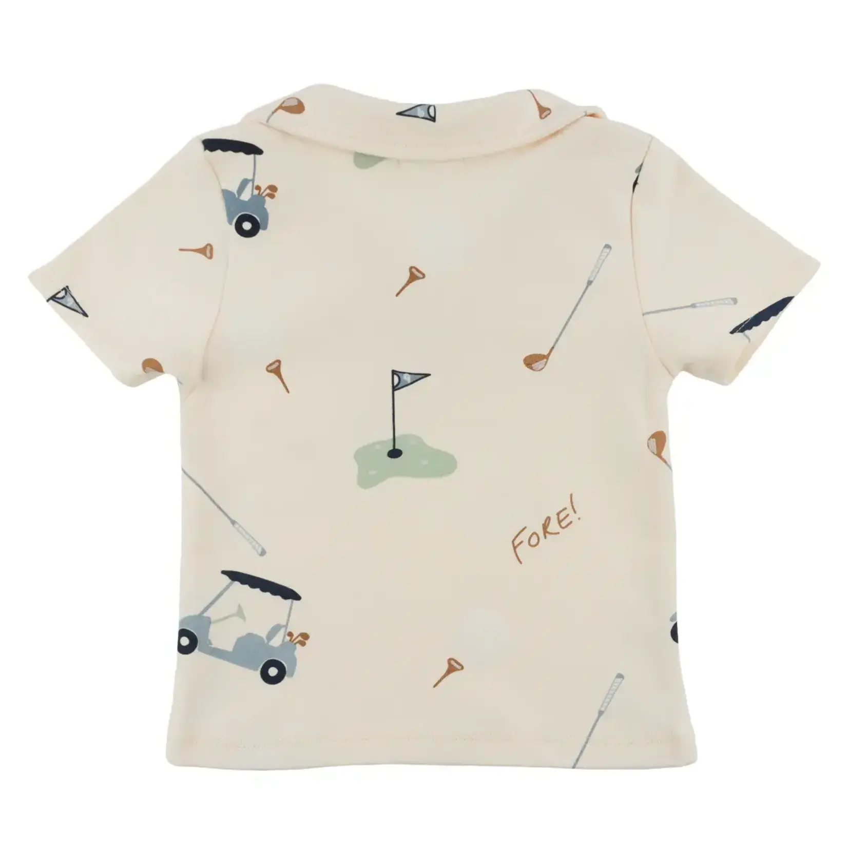 Oh Baby! Oh Baby Natural Golf AOP Spencer Polo