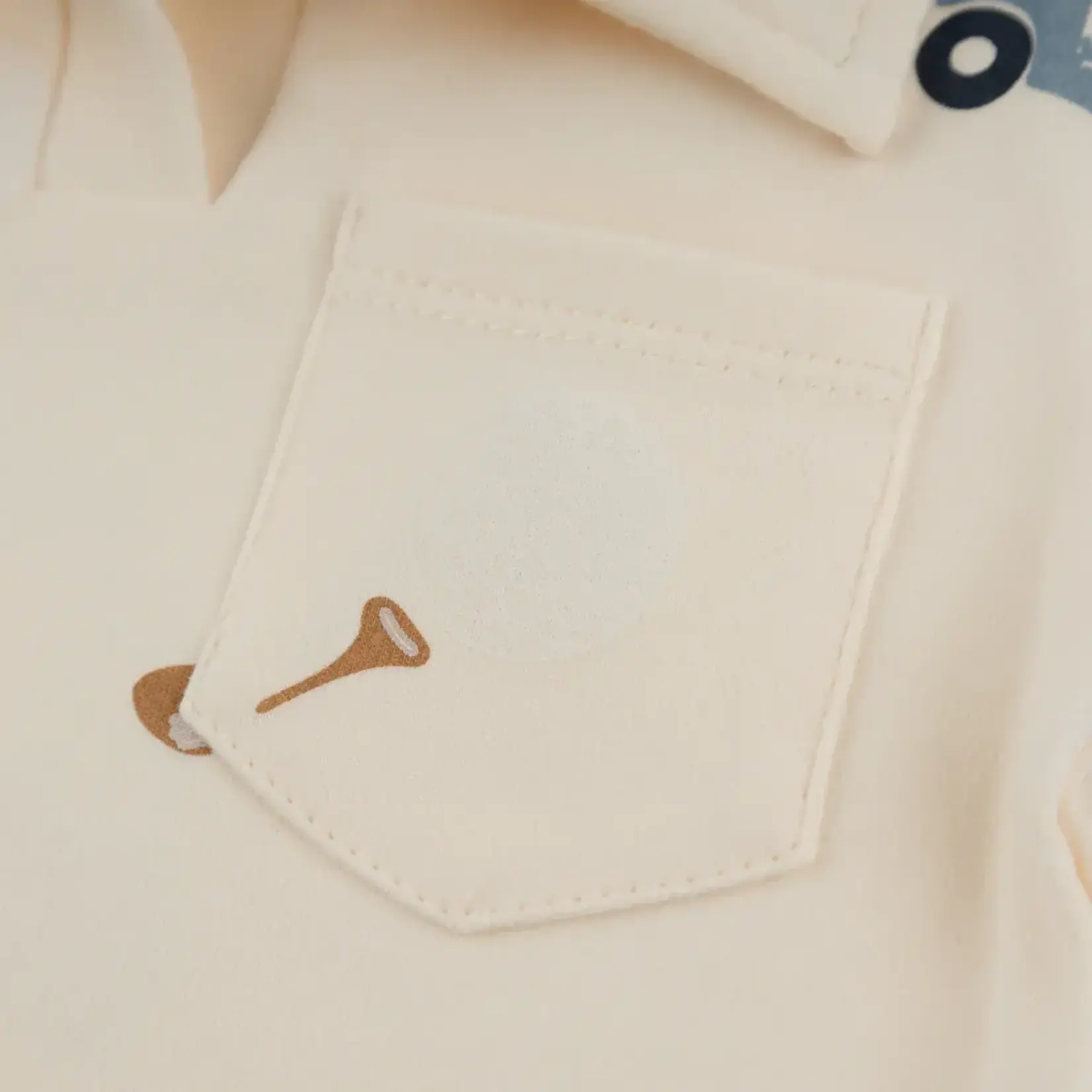 Oh Baby! Oh Baby Natural Golf AOP Spencer Polo